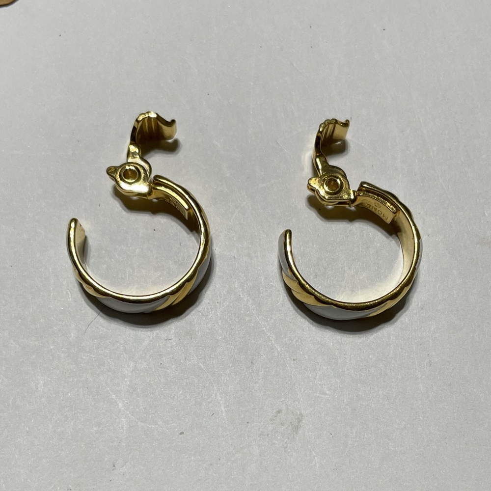 Elegant Gold Hoop Clip On Earrings